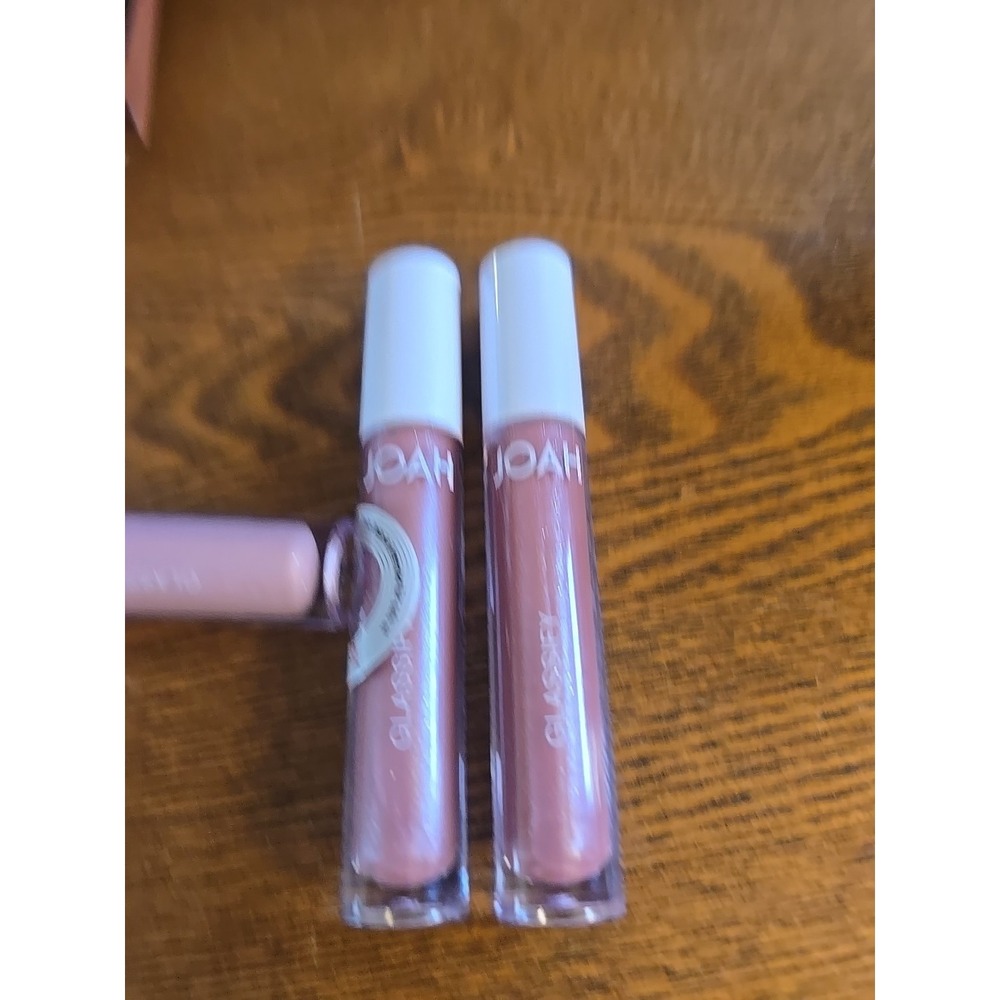 Lot Of 2 JOAH Glassify High Shine Lip Gloss Glassed GL014 Shimmer Mauve‎ Nude